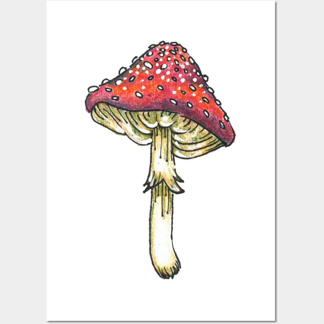 Amanita Muscaria Wall Art by Ametista Ilustrations